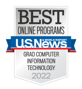Grad Computer Information Technology 2022 badge for best online programs U.S. News