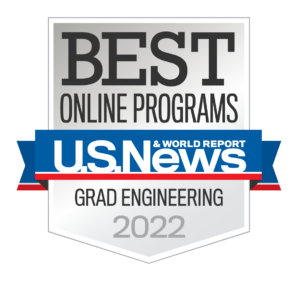 Grad Engineering 2022 badge for best online programs U.S. News
